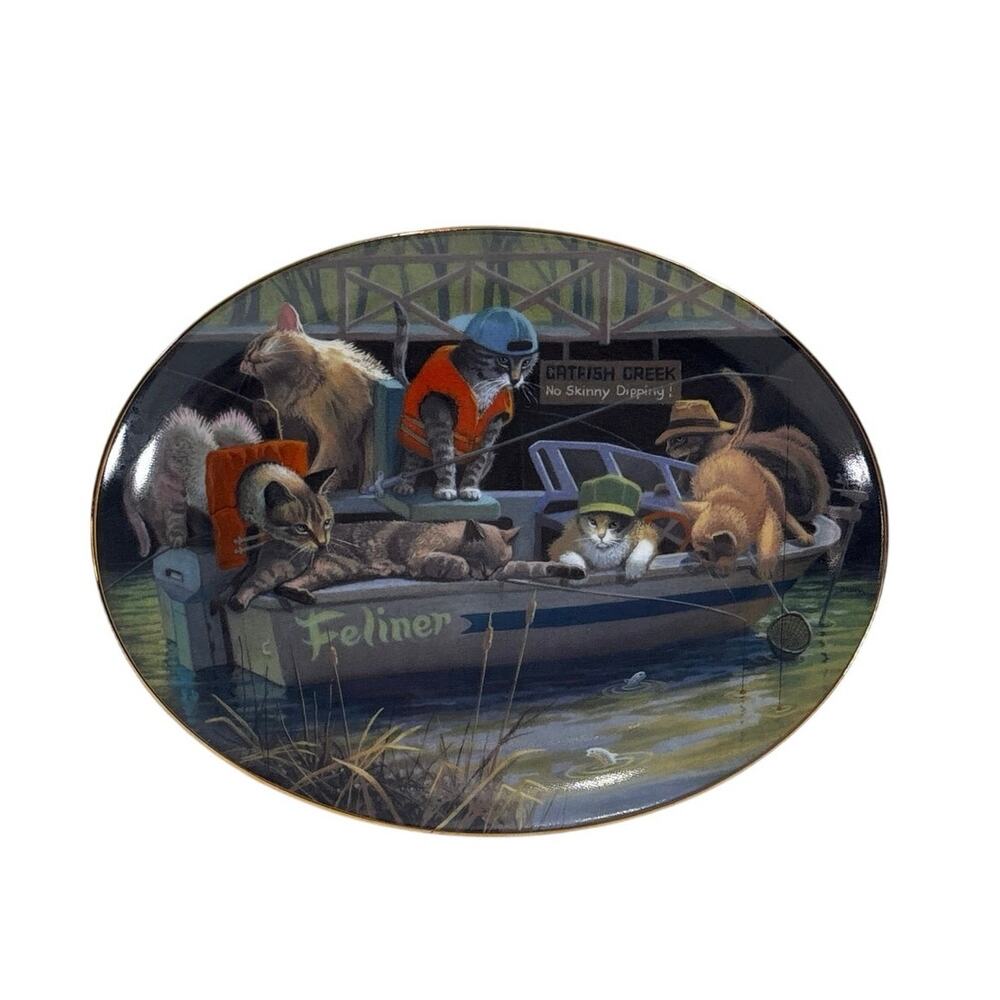 Franklin Mint Catfish Creek by Bryan Moon Porcelain Plate COA Boxed
